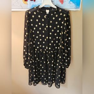 ✴️SOLD H&M XL Sheer Gold and Black Tunic✴️